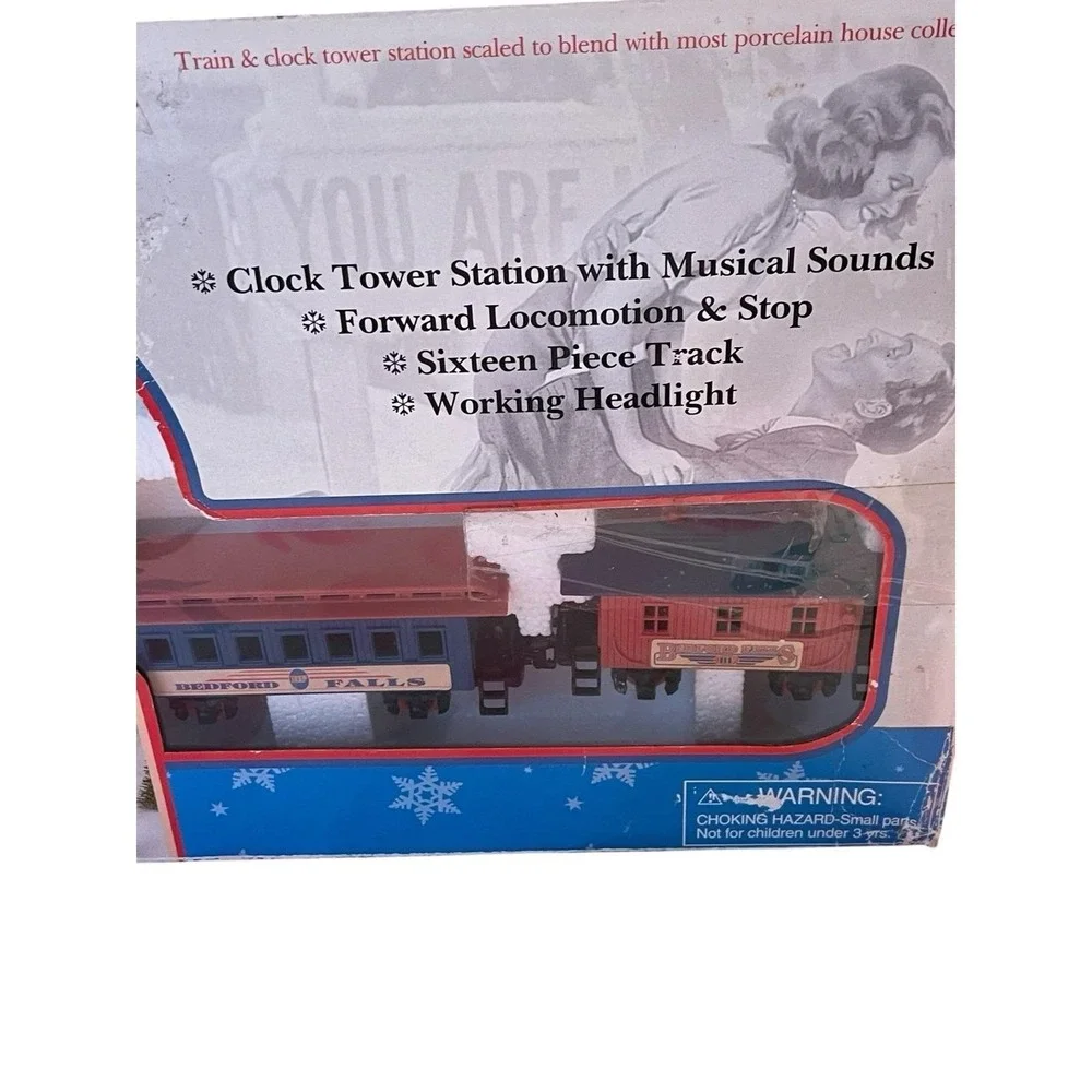 It's A Wonderful Life Bedford Falls Express Train Set No. 179 Tested Works EUC‎